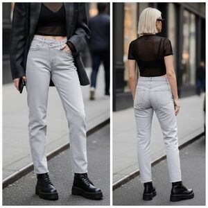 Agolde 26 Modern Contemporary 90s Grunge High Rise Straight Leg Criss Cross Jean